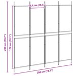 vidaXL Paravent à 4 panneaux Beige 200 x 200 cm Tissu