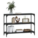 vidaXL Bibliothèque Noir 100x33x70 5 cm Bois d'ingénierie et acier