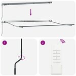 vidaXL Auvent rétractable automatique bordeaux 400x300 cm