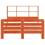 vidaXL Cadre de lit sans matelas cire marron 120x200cm bois pin massif