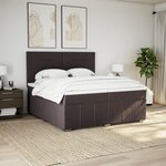 vidaXL Sommier à lattes de lit avec matelas Marron foncé 200x200 cm