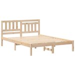 vidaXL Cadre de lit Marron 120 x 200 cm Bois massif en pin