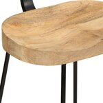 vidaXL Tabourets de bar lot de 2 49x43x88 cm bois de manguier massif