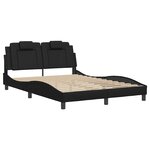 vidaXL Cadre de lit Viana sans matelas noir 140x200 cm similicuir