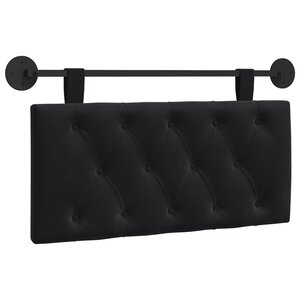 vidaXL Tête de lit suspendue Avec lumière LED Noir Velours