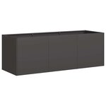 vidaXL Jardinière Noir 120x40x40 cm Acier laminé à froid