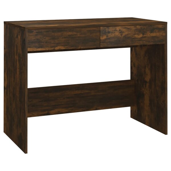 vidaXL Bureau Chêne fumé 101x50x76 5 cm Aggloméré