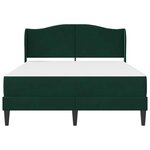 vidaXL Cadre de lit avec tête de lit Vert foncé 140 x 190 cm Velours