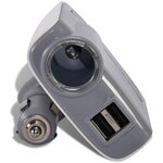 Grundig adaptateur secteur 12/24 v à prise unique avec double usb 2 a