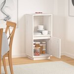 vidaXL Buffet blanc 38x35x80 cm bois massif de pin