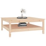 vidaXL Table basse 100x100x40 cm Bois massif de pin