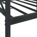 vidaXL Lit de jour sans matelas noir 75x190 cm acier