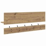 vidaXL Porte-manteau mural chêne artisanal 90 x 15 x 36 cm