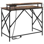 vidaXL Bureau Chêne fumé 100 x 50 x 86 5 cm Bois d'ingénierie