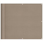 vidaXL Écran de balcon taupe 90x1000 cm 100  polyester oxford