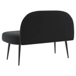vidaXL Banc rembourré avec dossier Noir 110 x 60 x 76 cm Velours