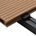 vidaXL Panneaux de terrasse creux et accessoires WPC 26 m² 2 2 m Teck