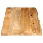 vidaXL Dessus de table à bord vivant 140x60x3 8cm bois massif manguier