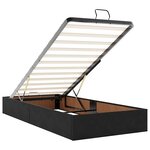 VidaXL Cadre de lit ottoman avec matelas noir 200x200cm velours