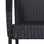 vidaXL Chaises empilables d'extérieur lot de 4 Résine tressée Noir