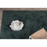 Tapis en coton et polyester effet viscose vert undra