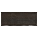 vidaXL Dessus de table marron foncé bois chêne massif traité