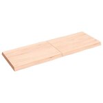 vidaXL Dessus de table bois massif non traité bordure assortie