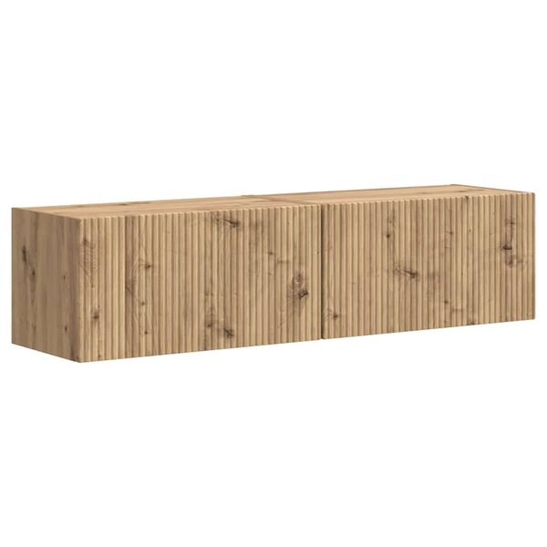 vidaXL Meuble TV mural 2 Pièces Chêne artisan 60 x 31 x 29.5 cm