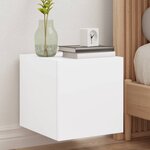 vidaXL Meubles TV muraux avec lumières LED 2 Pièces blanc 30 5x35x30 cm
