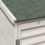 vidaXL Abri de jardin Blanc 106 x 56 x 113 5 cm Bois de Sapin Massif