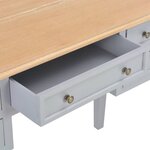 vidaXL Bureau Gris 109 5 x 45 x 77 5 cm Bois