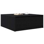 vidaXL Table basse avec tiroirs chêne noir 100x100x40 cm