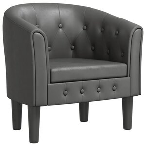 vidaXL Chaise cabriolet gris similicuir