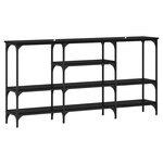 vidaXL Table console Chêne noir 160 x 29 x 80 cm Bois d'ingénierie