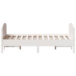 vidaXL Cadre de lit sans matelas blanc 140x200 cm bois de pin massif