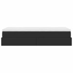 VidaXL Cadre de lit ottoman avec matelas noir 90x200 cm similicuir