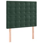 vidaXL Sommier à lattes de lit avec matelas Vert foncé 100x200 cm
