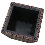 vidaXL Lits surélevés 3 Pièces Jacinthe d'eau Marron