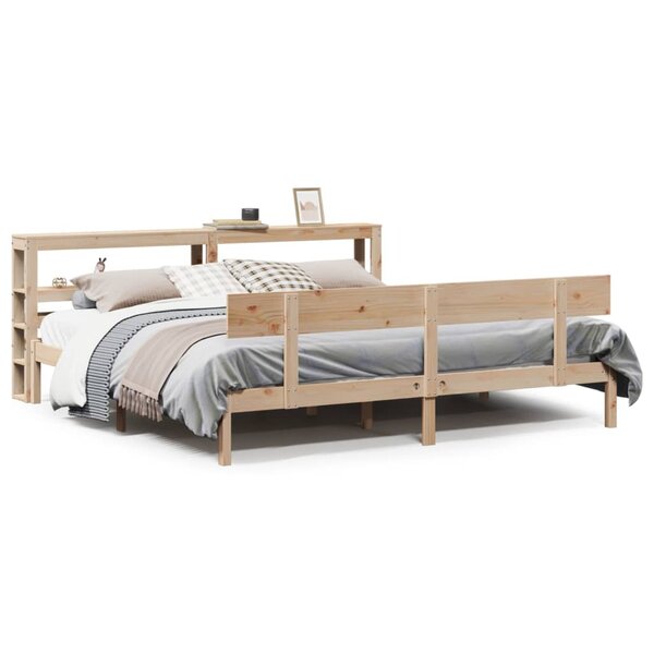 vidaXL Cadre de lit sans matelas 200x200 cm bois massif de pin