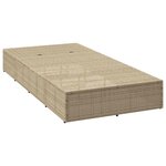 vidaXL Transat avec coussin flottant beige résine tressée