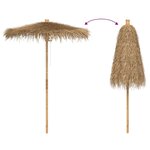 vidaXL Parasol Tiki avec auvent en feuille de bananier 150 cm bambou