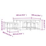 vidaXL Tables basses gigognes 5 Pièces noir bois d'ingénierie