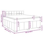 vidaXL Sommier à lattes de lit avec matelas Gris clair 180x200cm Tissu