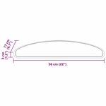 vidaXL Tapis d'escalier auto-adhésifs 15 Pièces Gris 56 x 17 x 3 cm