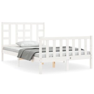 vidaXL Cadre de lit sans matelas blanc 120x200 cm bois de pin massif