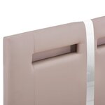 vidaXL Cadre de lit avec LED sans matelas cappuccino 90x200 cm