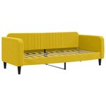 vidaXL Lit de jour avec lit gigogne et matelas jaune 80x200 cm velours