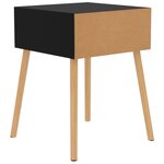 vidaXL Tables de chevet 2 Pièces Noir brillant 40x40x56cm Bois ingénierie