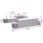 vidaXL Ensemble de salle à manger pour jardin 9 Pièces Noir  Marron