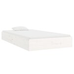 vidaXL Cadre de lit sans matelas blanc bois massif 100x200 cm